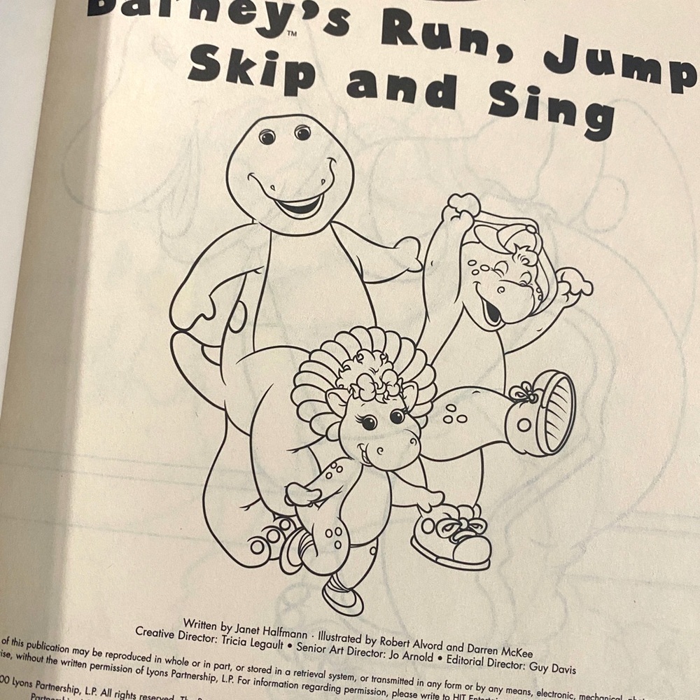 BARNEY THE PURPLE DINOSAUR 90s BUNDLE BJ & BARNEY FIGURES & BARNEY ACTIVITY BOOK - Picture 6 of 8